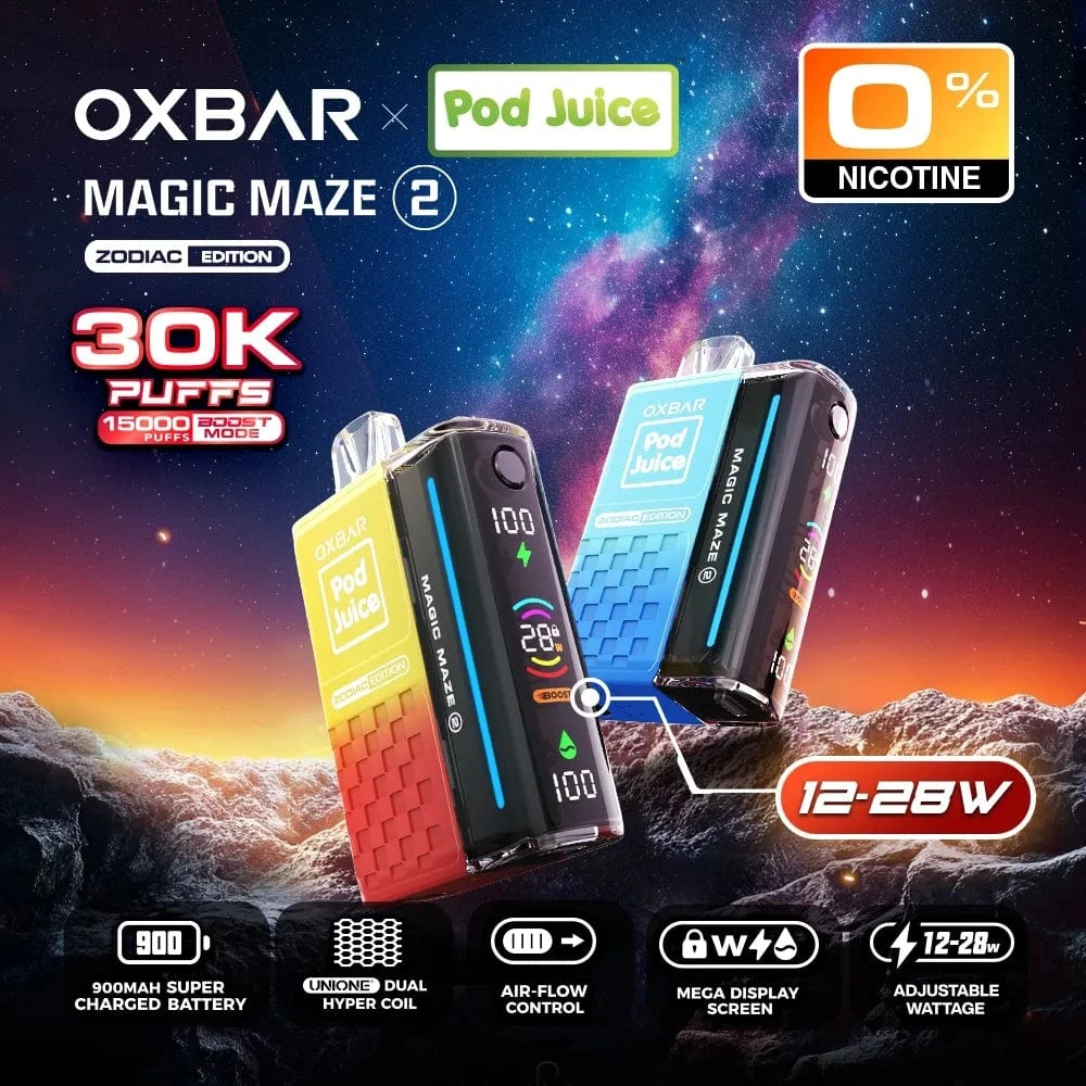 OXBAR X Pod Juice Magic Maze 2.0 30K Disposable Vapes (5%, 30000 Puffs) - Image 2