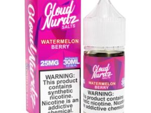 Cloud Nurdz Watermelon Berry 30ml Synthetic Nic Salt Vapes Juice