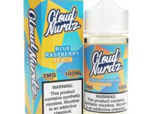 Cloud Nurdz Peach Blue Raspberry 100ml Synthetic Nic Vapes Juice