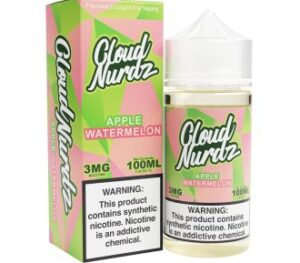Cloud Nurdz Apple Watermelon 100ml Synthetic Nic Vapes Juice