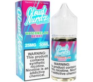 Cloud Nurdz Watermelon Berry Iced 30ml TF Nic Salt Vapes Juice