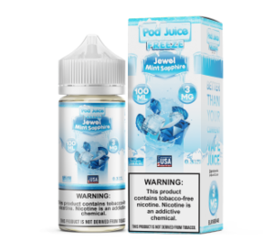 Pod Juice Freeze Jewel Mint Sapphire TF 100ml Vapes Juice