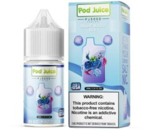 Pod Juice Blue Razz Ice PJ5000 TF 30ml Nic Salt Vapes Juice