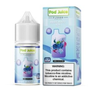 Pod Juice Blue Razz Ice PJ5000 TF 30ml Nic Salt Vapes Juice