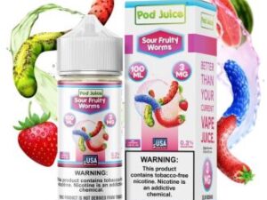 Pod Juice Sour Fruity Worms TF Vapes Juice 100ml