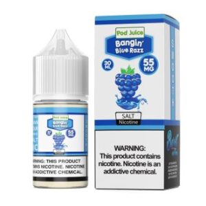 Pod Juice Bangin Blue Razz TF 30ml Nic Salt Vapes Juice