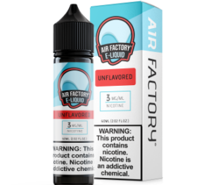 Air Factory Unflavored 60ml Vapes Juice.