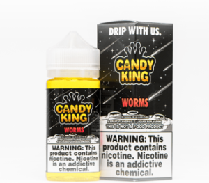 Candy King Worms 100ml Vapes Juice.