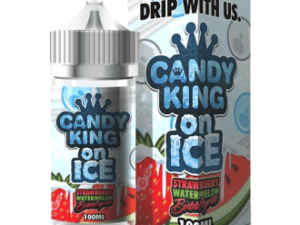 Candy King on Ice Strawberry Watermelon Bubblegum 100ml Vapes Juice.