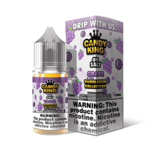 Candy King Bubblegum Salt Grape 30ml Nic Salt Vapes Juice.